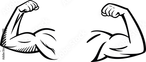 Biceps. Muscle icon. Gym logo. Vector 
