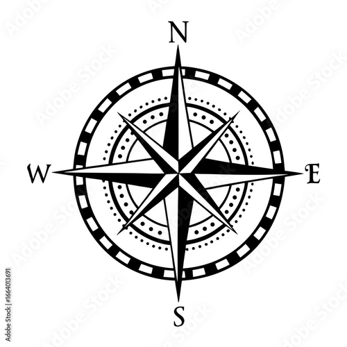 Compass wind rose. Stock vector 
