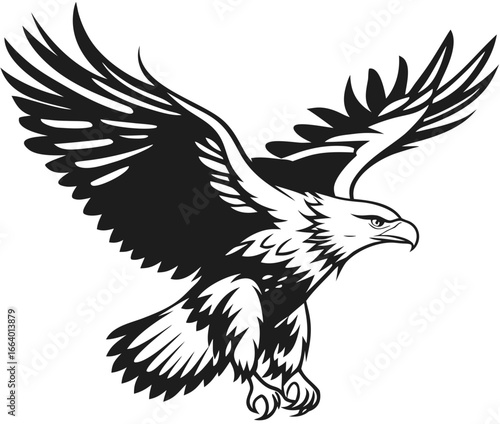 Eagle vector illustration design, flaying eagle 
