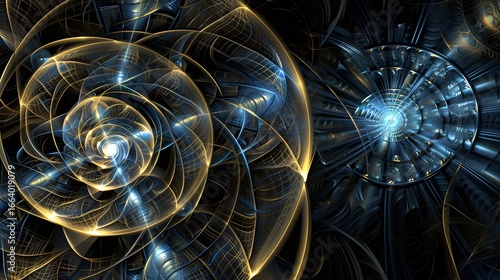 An intricate maze of light beams 