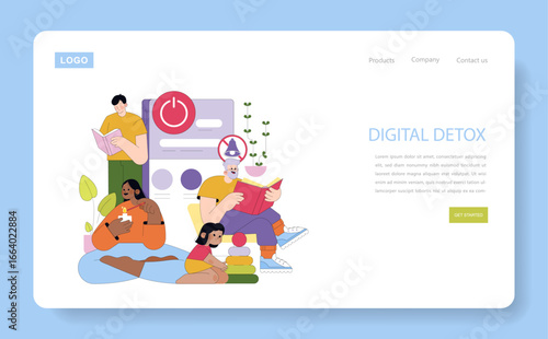 Digital Detox Vector Illustration of Relaxation Activities