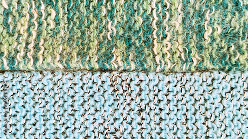 Knitted fabrics, warm knit fabrics, banner, knitted textile backgrounds