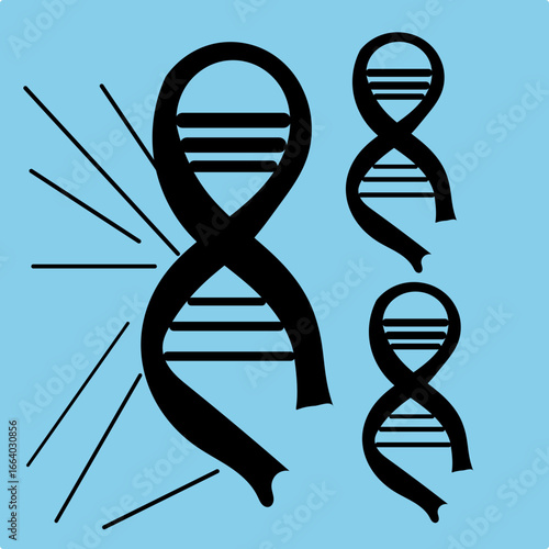 Genetic Awareness Symbol with Bright Ribbon Glow