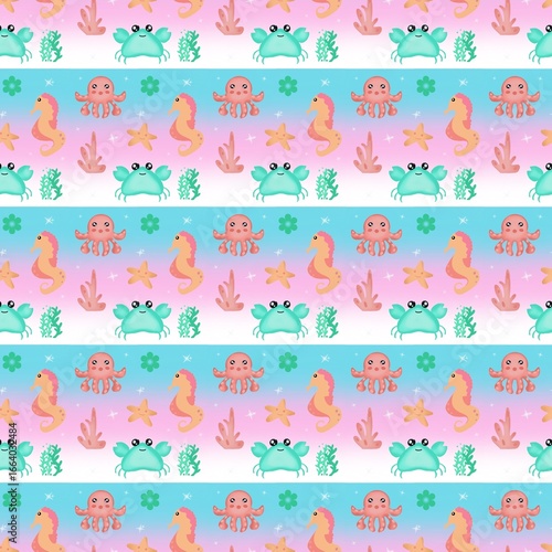 Pastel seamless pattern for baby and children