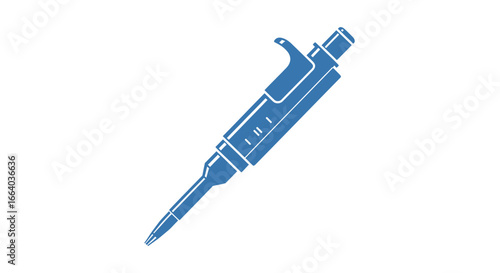 Illustrative design of a laboratory micropipette used in scientific research and medical