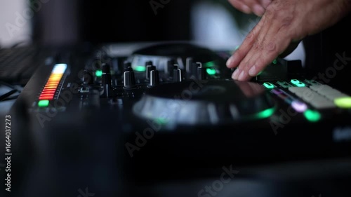 dj mixer at the party