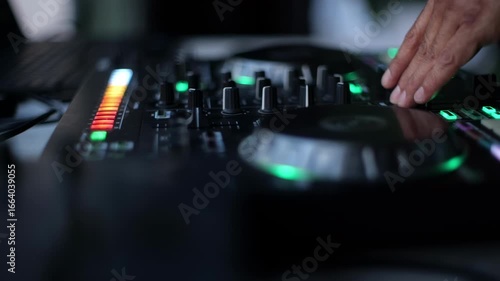 dj mixer at the party