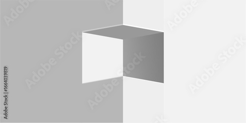 Podium stage wall corner niche vector for product displays, awards, and elegant showcases. Useful for illustrating a sophisticated background, a luxurious space, or a corner stand.