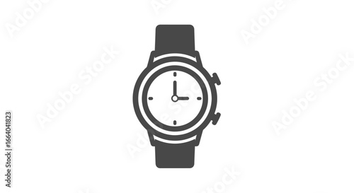 Stylish timepiece icon representing punctuality and classic wristwatch design