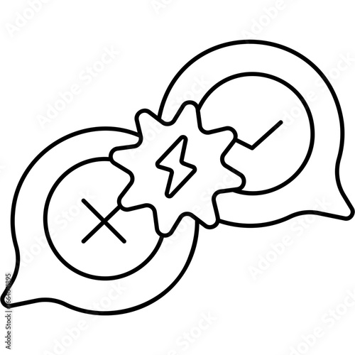 Line Art Conflict Icon