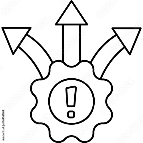 Line Art Critical Path Icon
