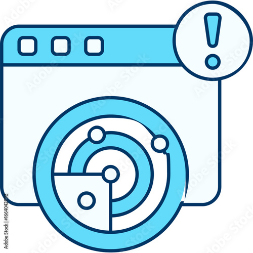 Blue Error Detection Icon