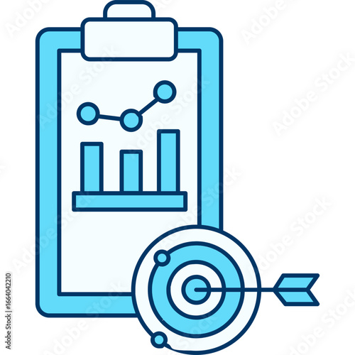 Blue Result Focus Icon
