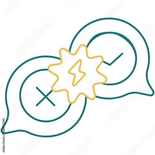 Dual Tone Conflict Icon