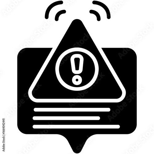 Solid Black Error Alert Icon