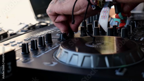dj mixer at the party
