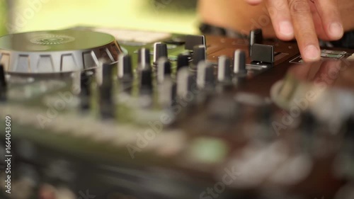 dj mixer at the party