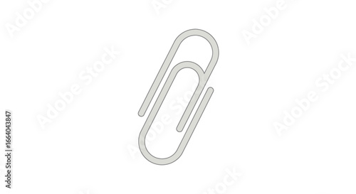 Simple paper clip illustration on a plain white backdrop offering creative design possibilities