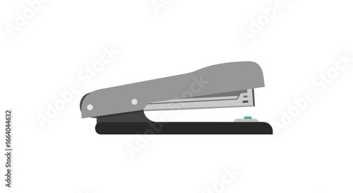 Essential office supply stapler graphic flat design with a monochrome color scheme
