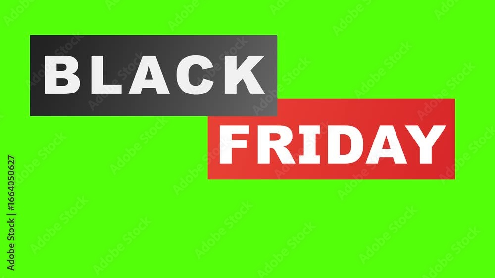 Black Friday Sale on Chroma Key Green Screen Background 4K Black Friday Sale on Chroma Key Green Screen Background 4K