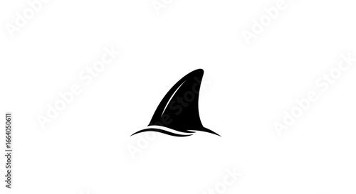 A minimal illustration of a shark fin breaching the water conveying power and agility