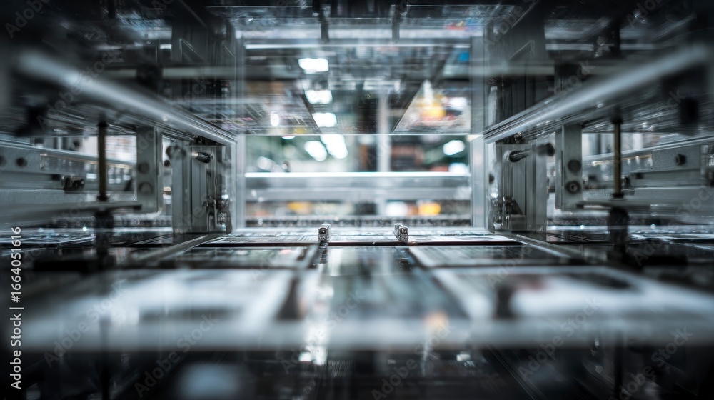 Fototapeta premium Industrial Printing Press Interior View