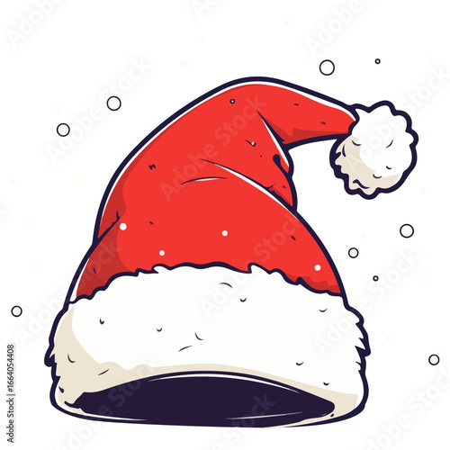 santa hat, dress up, christmas, festival, vector, transparent background, red, celebration, isolated, xmas, winter, cap, hat, decoration, december, season