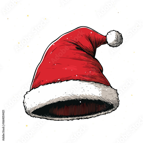 santa hat, dress up, christmas, festival, vector, transparent background, red, celebration, isolated, xmas, winter, cap, hat, decoration, december, season