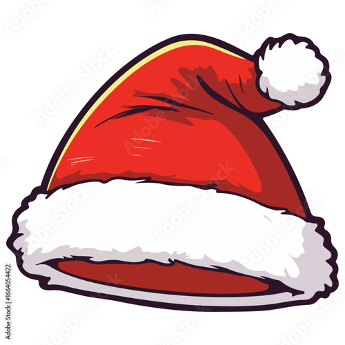 santa hat, dress up, christmas, festival, vector, transparent background, red, celebration, isolated, xmas, winter, cap, hat, decoration, december, season