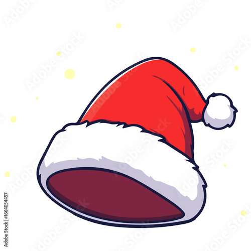 santa hat, dress up, christmas, festival, vector, transparent background, red, celebration, isolated, xmas, winter, cap, hat, decoration, december, season