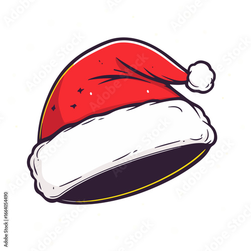 santa hat, dress up, christmas, festival, vector, transparent background, red, celebration, isolated, xmas, winter, cap, hat, decoration, december, season