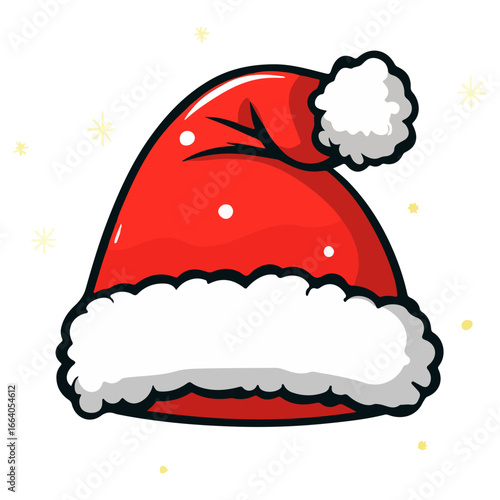santa hat, dress up, christmas, festival, vector, transparent background, red, celebration, isolated, xmas, winter, cap, hat, decoration, december, season