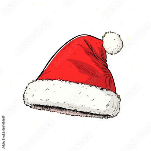 santa hat, dress up, christmas, festival, vector, transparent background, red, celebration, isolated, xmas, winter, cap, hat, decoration, december, season