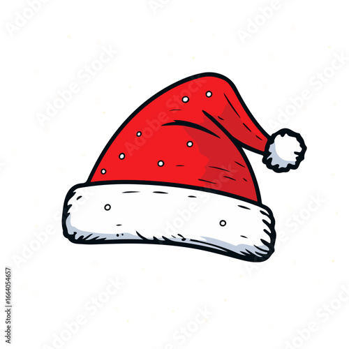 santa hat, dress up, christmas, festival, vector, transparent background, red, celebration, isolated, xmas, winter, cap, hat, decoration, december, season