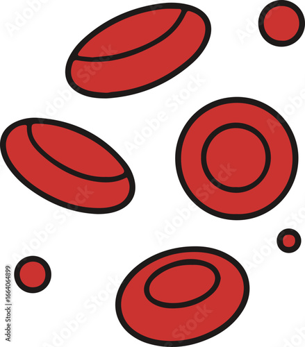 Medical Red Blood Cells Floating Illustration