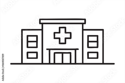 Healthcare Center Icon for Hospitals and Medical Institutions
