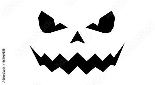 Scary Halloween Pumpkin Carving Stencil Wicked Grin Design 1000004414