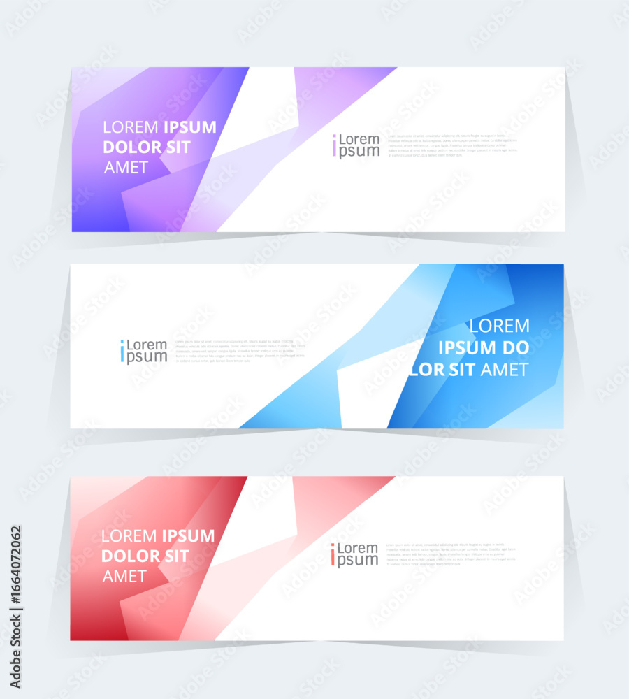 Fototapeta premium Geometric banner design with Vector presentation template.
