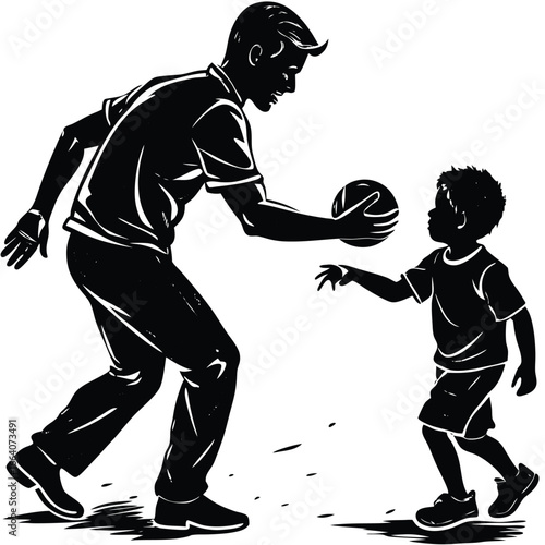 man and kid silhouette