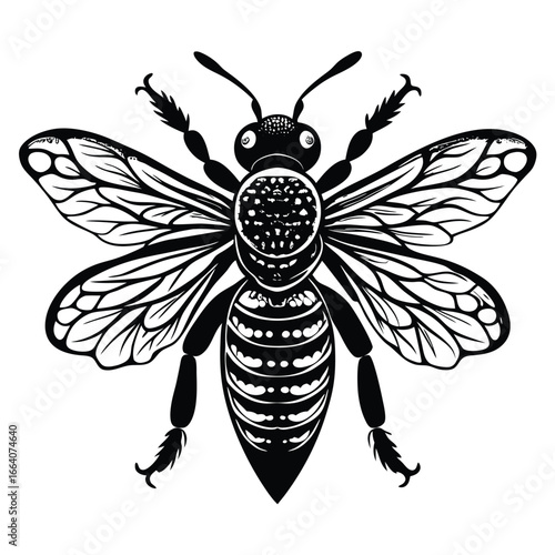 vector illustration of a bee