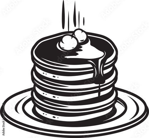 Pancakes icon clean simple
