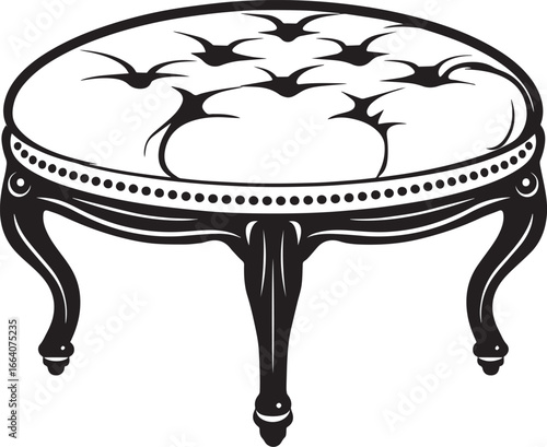Ottoman furniture icon clean simple silhouette