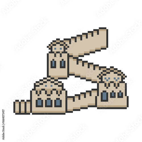 China great wall pixel art