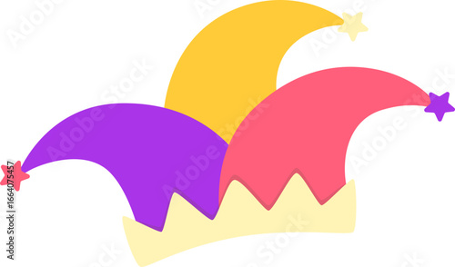 Hand drawn illustration of april fools day decoration. Vector isolated
