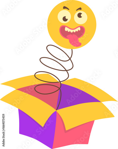 Hand drawn illustration of april fools day decoration. Vector isolated