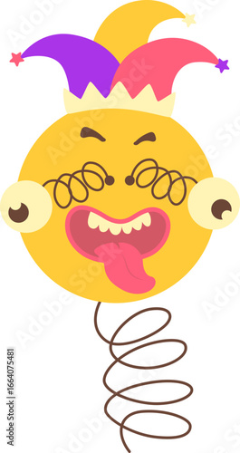 Hand drawn illustration of april fools day decoration. Vector isolated