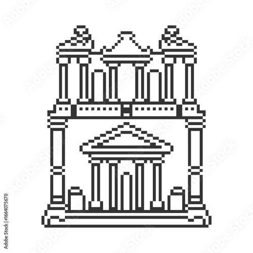 Petra Jordan building pixel art