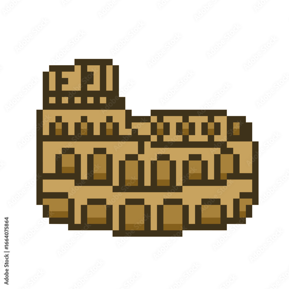 Naklejka premium rome Italy travel pixel art