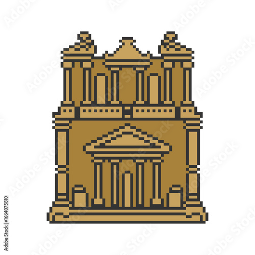 Petra Jordan building pixel art