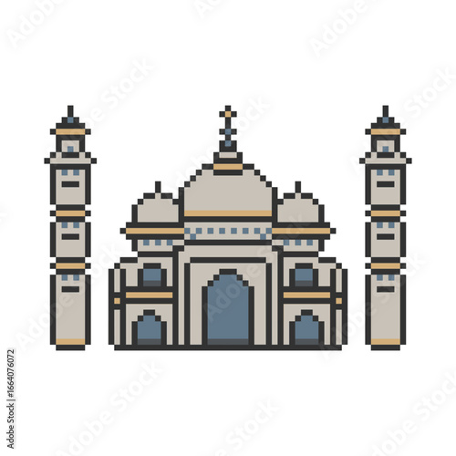 India taj mahal pixel art